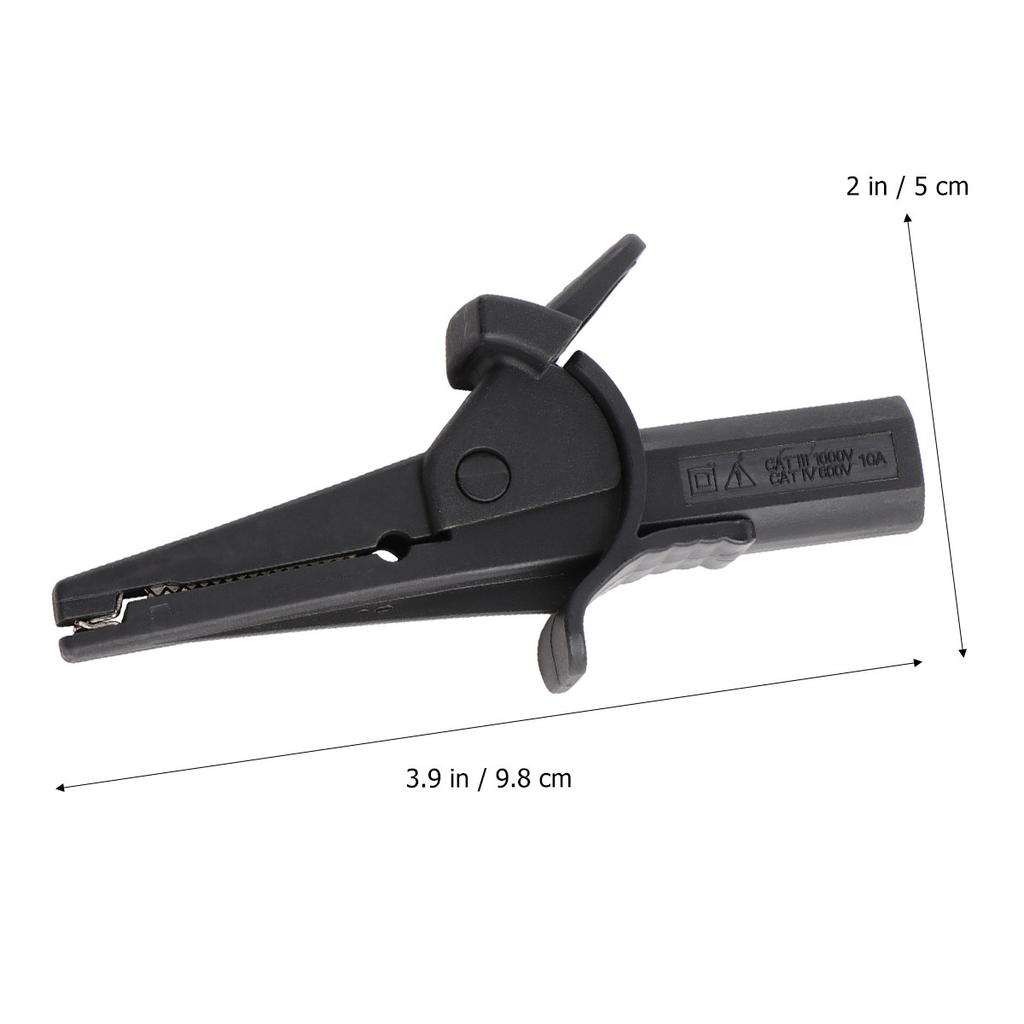 Battery Test Clip Alligator Clip Insulated 4Mm Banana Plug Clamp Multimeter Probe for Electrical Testing Solar Panel Car Battery