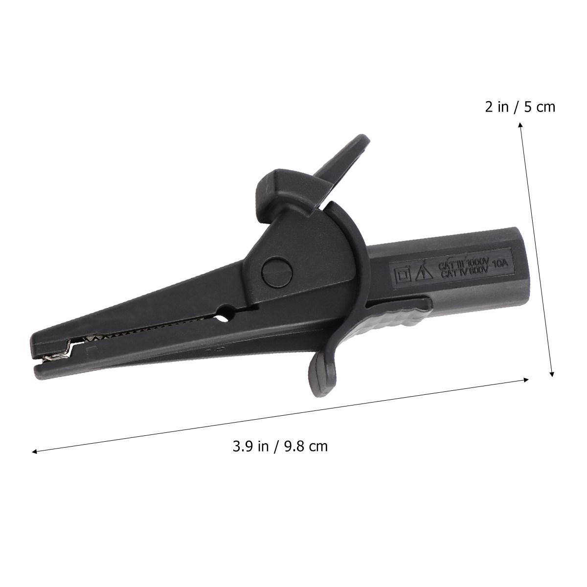 

Battery Test Clip Insulated Alligator Clip 4Mm Banana Plug Multimeter Pen Cable Clamp for Electrical Projects Solar Panel Car чорний