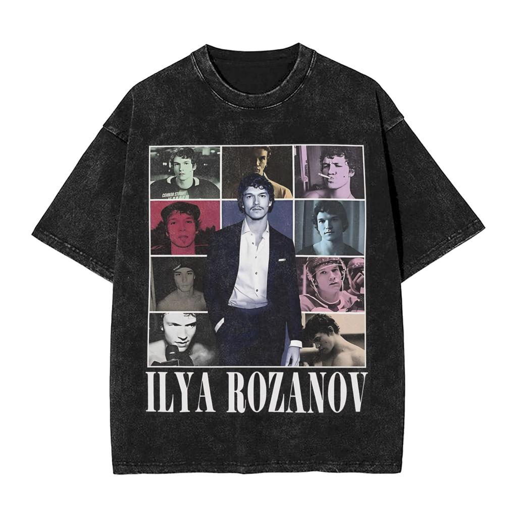 Herren Beheizte Rivalität Ilya Rozanov Basic T-Shirts Top T-Shirts Strand Y2K Lässiges Kurzarm-T-Shirt Herren Hip Hop T-Shirt Heiß