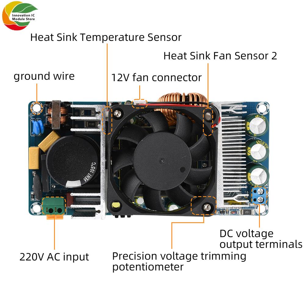 350W High Power AC-DC Switching Power Supply Module 220V to 24V Adjustable Voltage for Industrial Automation and LED Lighting