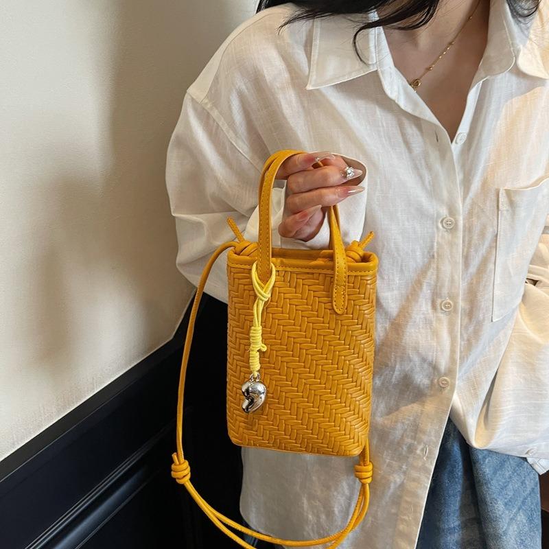 Niche Woven Bags Women's Summer New Fashion Women's Bags Popular Shoulder Messenger Bags Hand Bag Mobile Phone Bag