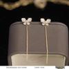 French Retro Pearl Plaid Earrings: Luxury Korean Studs for Women