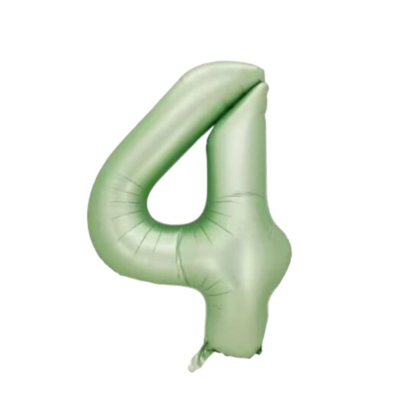 40-inch Olive Green Number Balloons for Forest Theme Birthday Party Decoration