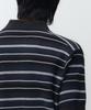 MUSINSA STANDARD Multi-Stripe Collared Short Sleeve Knit [Black]