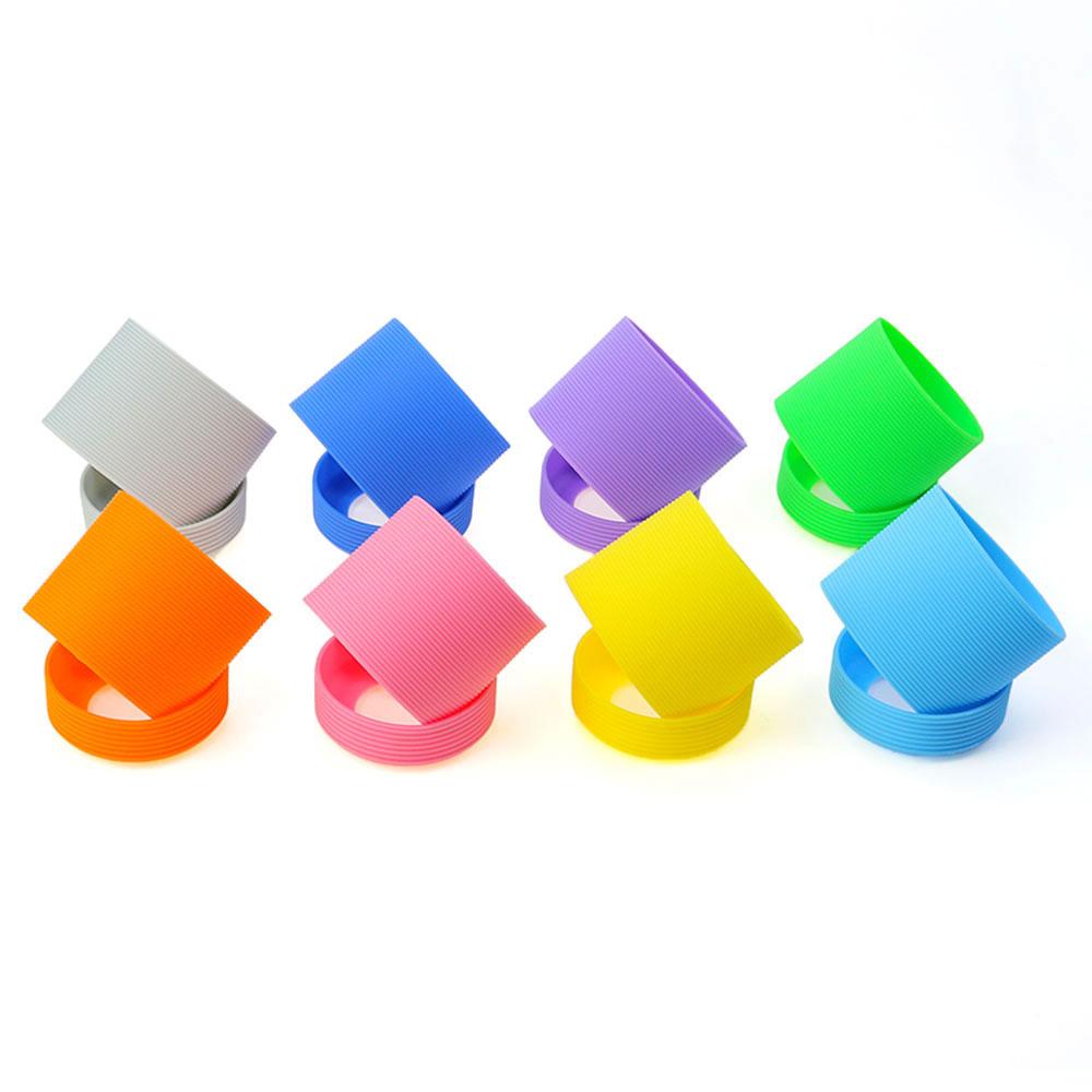 Silicone World 2pcs/set 8.5CM Silicone Cup Bottom Protective Cover Cup Holder 85MM Silicone Cup Cover Glass Cup Sleeve Non-slip