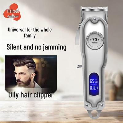 Professional Retro Electric Hair Clipper: High-Power, Waterproof Trimmer for Men's Salon and Home Use
