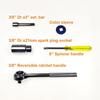 40pcs/set 1/4 Inch CR-V Ratchet Auto Repair Mechanic Wrench Sleeve Kit Hand Tools Toolbox Combination Socket Wrench Kit