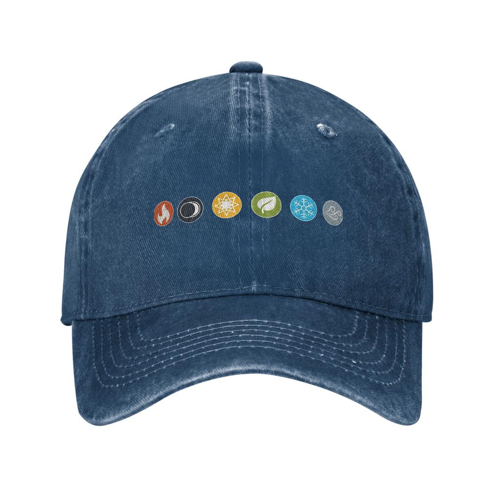 Washed Baseball Cap Gloomhaven EleUnisext Symbols Board Game Summer Trucker Hat Unisex  Street Style Outdoor Gym Sun Snapback Cap