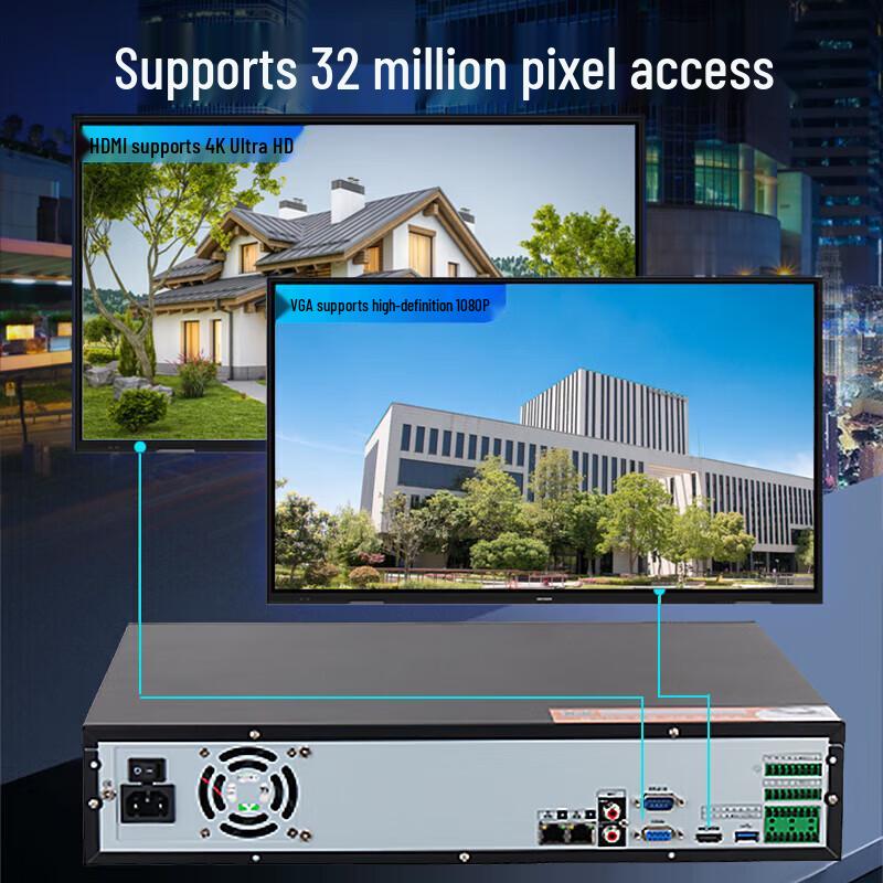 Dahua 32-Channel 4-Bay 4K AI NVR CN plug (adapter included)