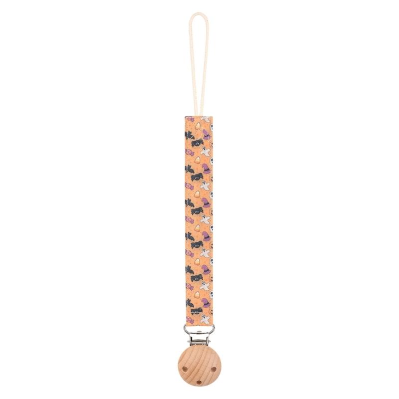 Halloween Baby Pacifier Clip Chain Belt Nipple Holder Strap Lost Prevention Design for Infants Toddler Prevents Loss