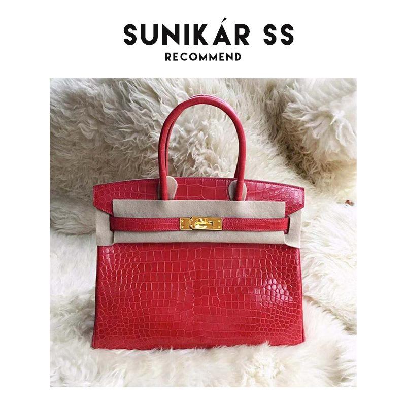 Crocodile pattern platinum bag, genuine leather women's bag, new fashionable cowhide large bag, commuting versatile handbag