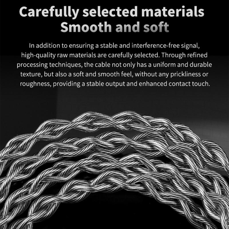 Premium Silver Coated Sound Cable with Low Resistance Design Ensuring Uninterrupted Music Streaming for Audiophile