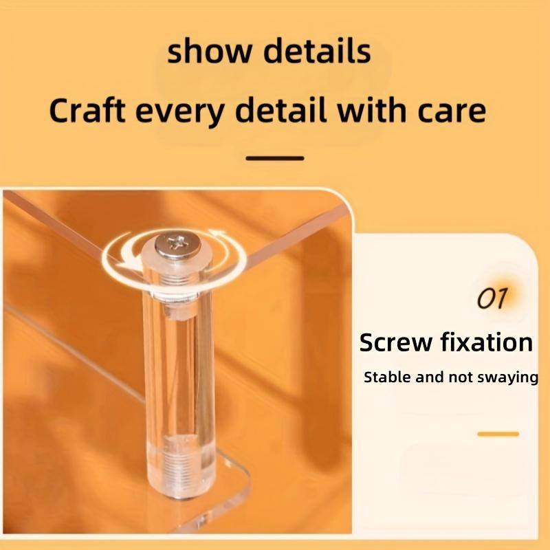 1pc Shiny Acrylic Perfume Organizer - Multi-Level Display Stand for Anime Car Models & Mini Toys