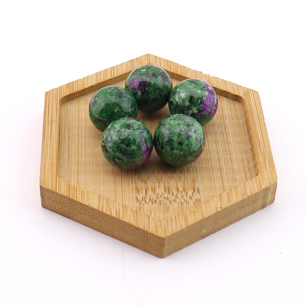 16mm Natural Agate Crystal Ball Ornament - Holeless Round Semi-Precious Stone for DIY Jewelry (BJ12)