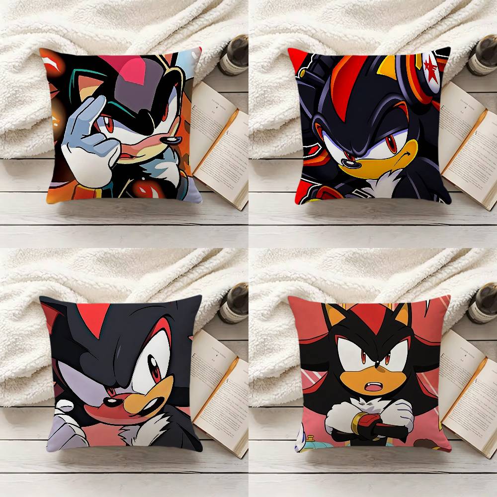 Shadow The Hedgehog Various Sizes Square Pillow Case For Car Home Bedchamber Decor