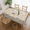 Coffee Drink Abstract Geometric Pattern Custom Rectangular Tablecloth Waterproof Table Cover for Dining Events Table Cloth