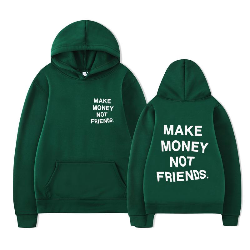 Autumn Men'S Wear Make Money Not Friends Printed Sweater, Hoodie Men
