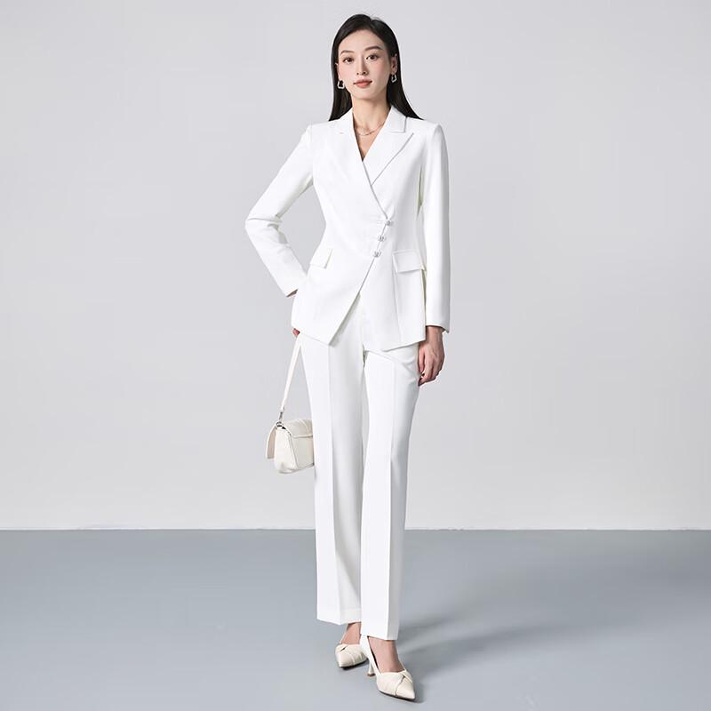 

Teluoman New Chinese Style Frog Button Women s Two-Piece Suit Set XXL