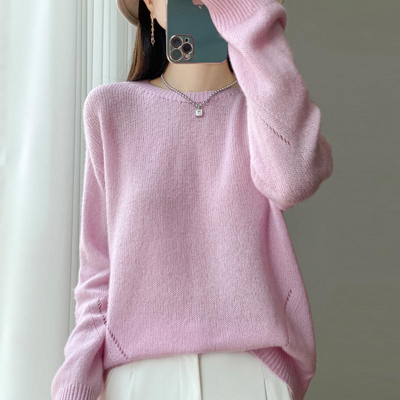 QingHe Cashmere Women's 30% Cashmere Cardigan - Soft & Warm Wool Blend Sweater