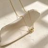 Elegant Double Happiness Knot Bow Pendant Necklace for Women - Versatile High-End Fashion Jewelry