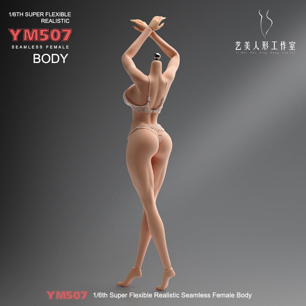 Scale Female Muscle Fitness Super Flexible Seamless Pale Skin Figure with Stainless Steel Miniature Soldier Action Figure Model Collection Doll 1/6