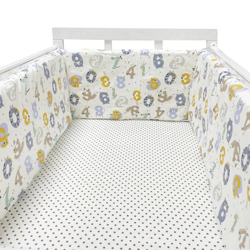 Weicher Bequemer Baumwoll-Babybettschutz Atmungsaktive Polsterung Kissen für Säuglingssicherheit und Täglichen Komfort im Kinderzimmer