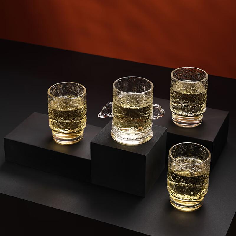 Wuzuo Strivers High Borosilicate Glass Water Cup Gift Set (Set of 4)