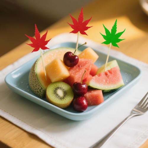 siawadeky Autumn-themed Cocktail Picks, Cake Toppers, Maple Leaf Design, 100 Pieces, Fruit Picks, Toothpicks, Fruit Hors D'oeuvre Pins, Cake Decoratio