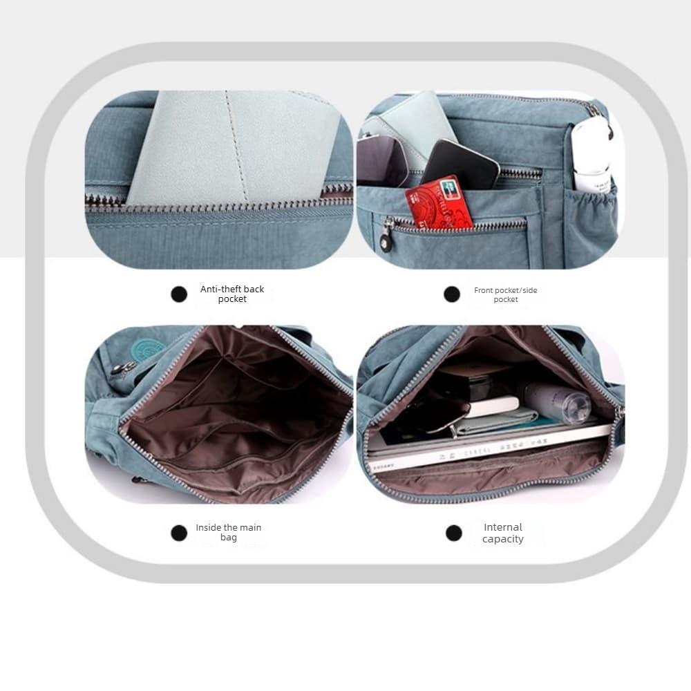 Fashion Casual Nylon Cloth Messenger Bag For Women Shoulder Bags Multi Layer Female Crossbody Bags Waterproof Mother Bag Purse
