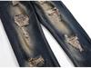 Men's Nostalgic Ripped Slim Straight Jeans