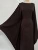 Yiduo Duo Waist-Slimming Batwing Sleeve Dress with Belt