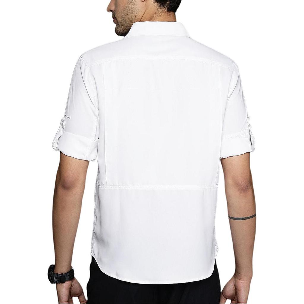 Columbia Shirts Men's White Lapel Moderate Shirt AE0651-100