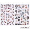 2/3pcs Glitter Christmas Nail Stickers Gold Fireworks Champagne Clock Design Bow New Year Nail Decals Manicure Decor Slider