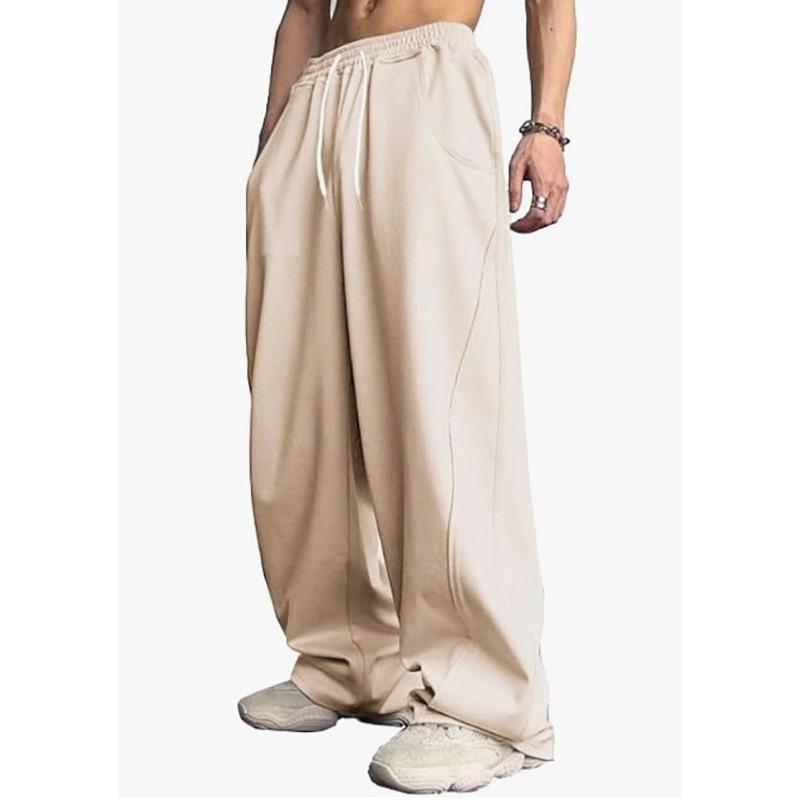 Pantaloni Casual da Uomo a Vita Coulisse Gamba Larga Baggy Streetwear