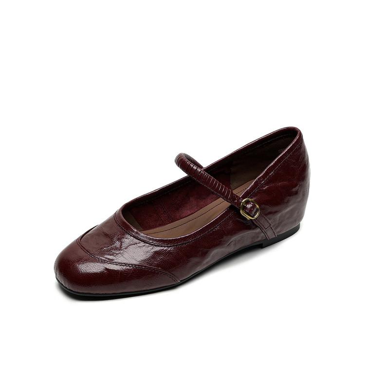 Fashion New Sheep Leather Mary Jane Shoes Round Toe Shoes for Women Fashion Versatile Handmade Shoes Internal Elevation Women Pumps
