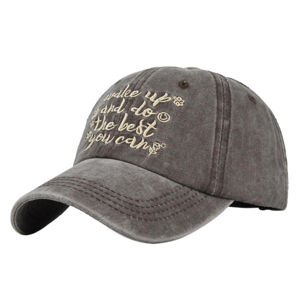 Embroidered Letters Casual Hat Sun Protection Hip Hop Bonnet Sports Sun Hat for Women Men