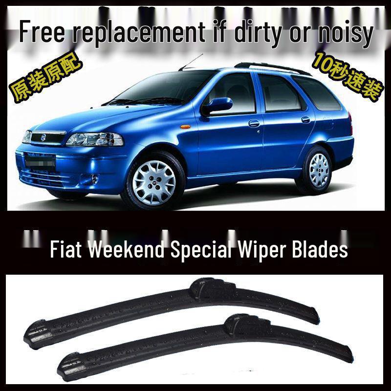 Premium Frameless Wiper Blades for Fiat Weekend Wind, Compatible with All Models