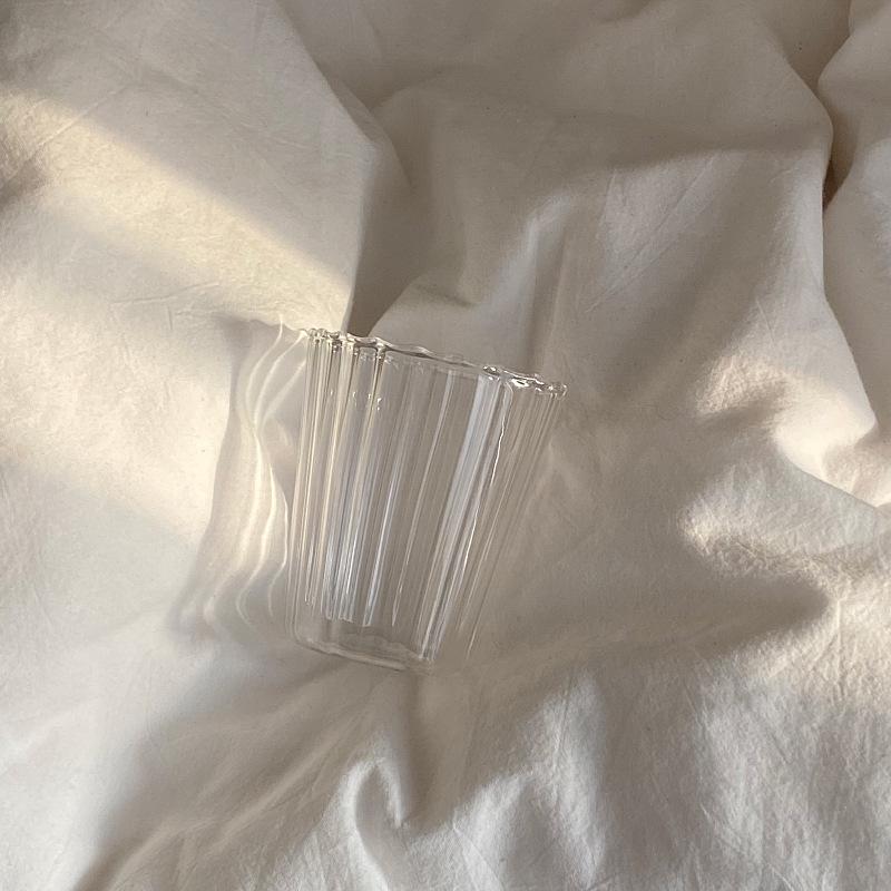 Simple High Borosilicate Heat-Resistant Glass Transparent Coffee Cup Cold Drink Water Cup Pudding Cup