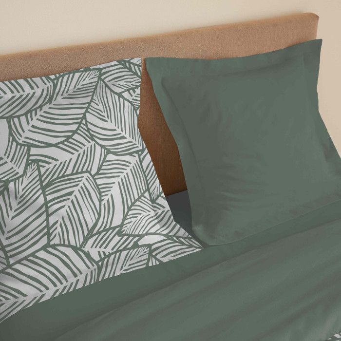 Parure de draps 4 pièces "Vanessa" pour lit 160 x 200 cm "Grande largeur" Fira Romarin