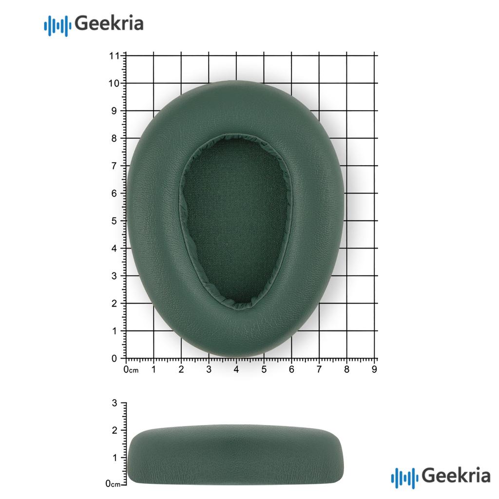 Geekria QuickFit Earpads Compatible with JLab JBuds Lux ANC Wireless Ear Cups Headphones, Pads/Ear (Protein Leather/Sage)