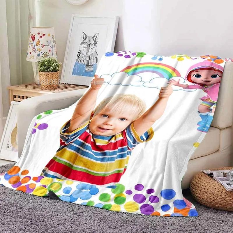 Serie Animata Rainbow Ruby Coperta per Bambini Lulu e Orso Coperta Carina Coperta per Intelligenza e Avventura Personalizzabile con Foto