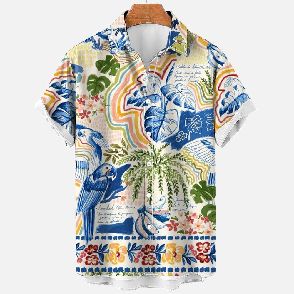 Hawaiian Shirts For Men Fashion Comfortable Unisex Short Sleeve Tops Beach Travel Surf Casual Oversized Men's