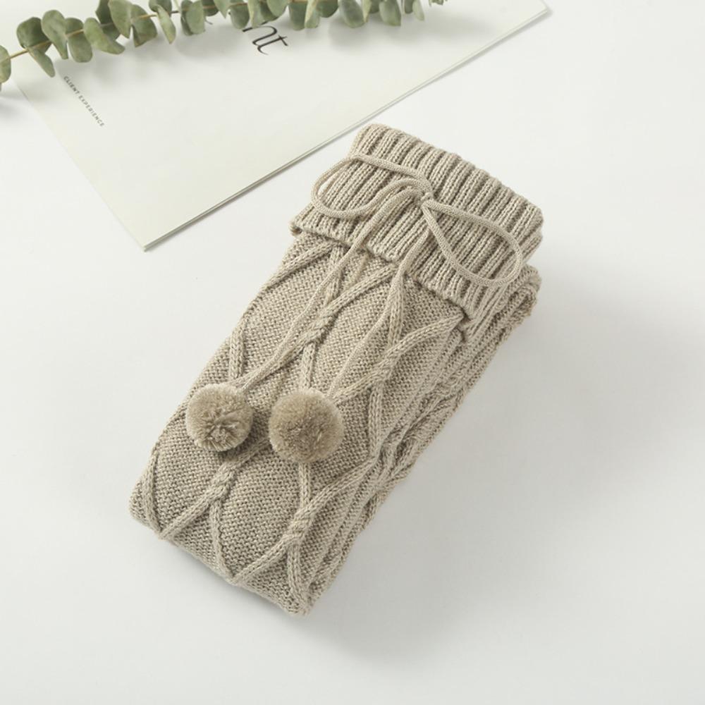 1 Paar gestrickte Beinwärmer 60cm lang Bodensocken Lolita-Stil Plüschsocken Winter für Damen