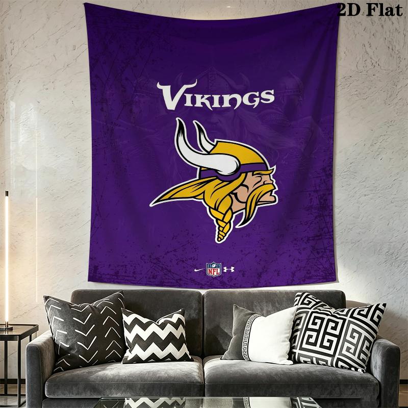 Minnesota Vikings Duvar Gobleni Estetik Duvar Askısı Baskılı Kumaş Battaniye Yatak Odası Oturma Odası Ev Dekorasyonu için Dekoratif Goblenler