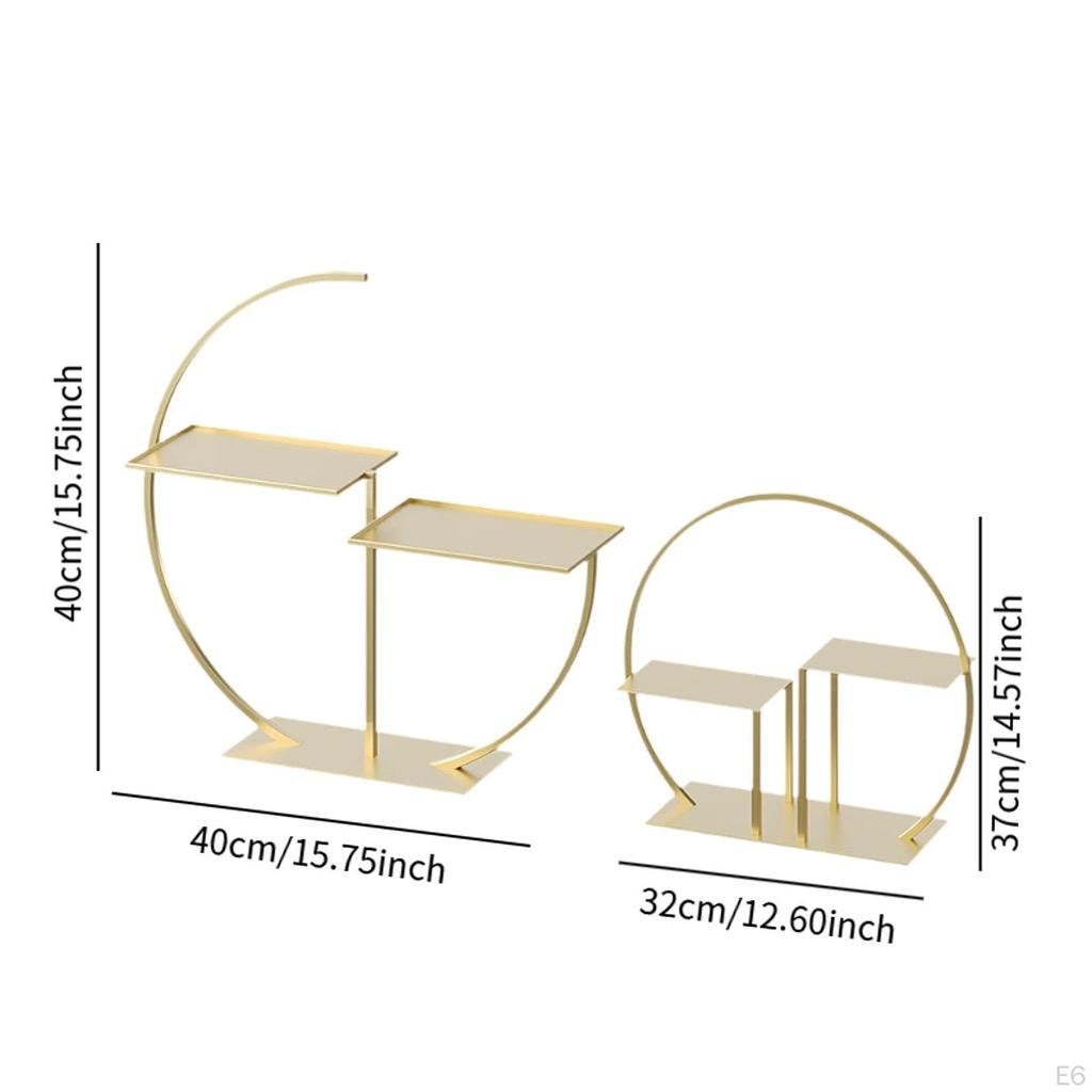 2 Artistic Cake Stands Dessert Trays Serving Multifunction Display Stand Pastry Holder