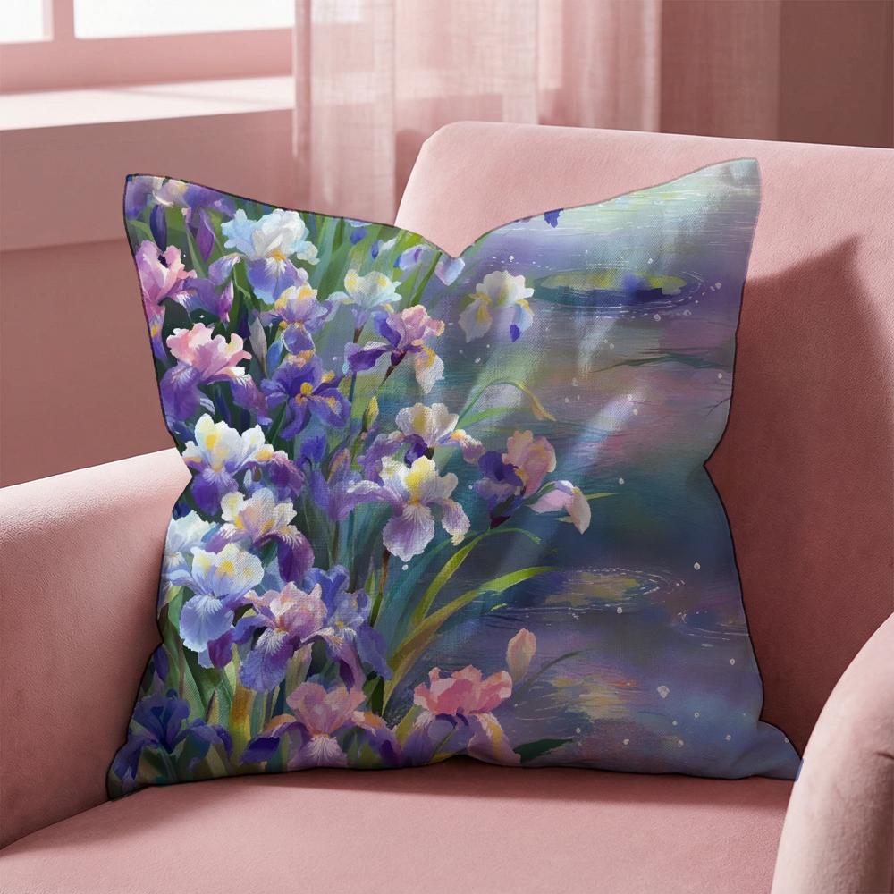 Iris Cushion Cover Multi-Scene Pillow Cover for Home & Car - Reversible, Soft & Durable for Daily Use