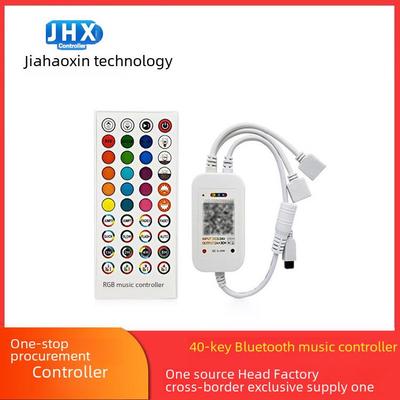 40-Key RGB Bluetooth Music Controller: App-Controlled, Sound-Activated LED Light Strip