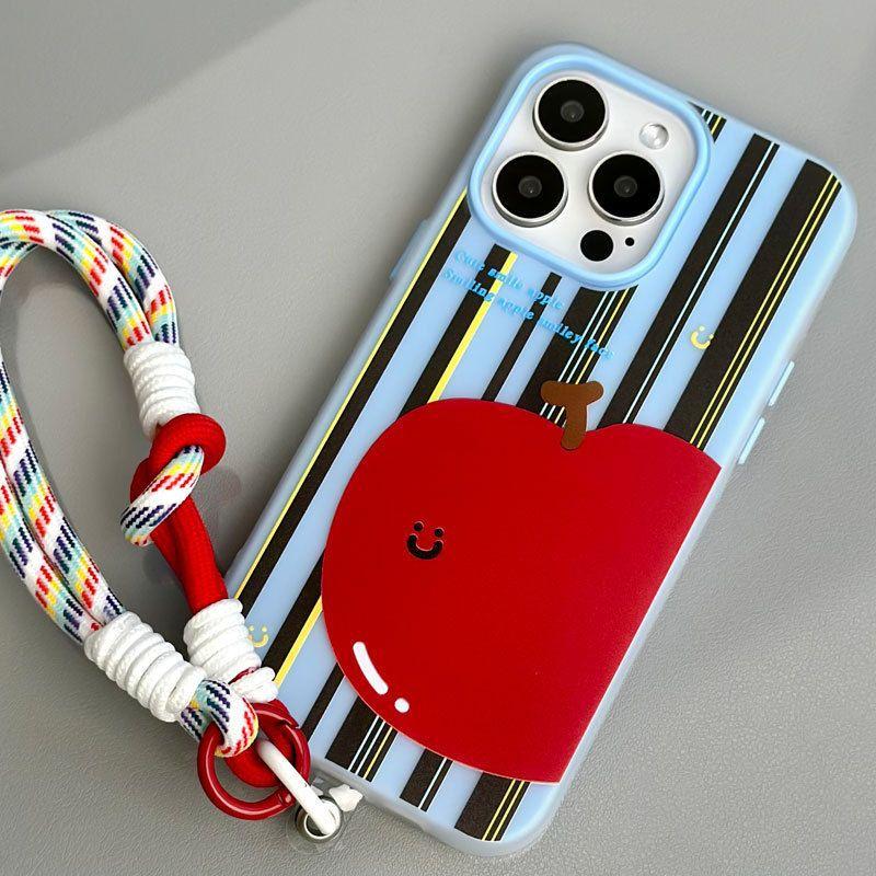 Apple smiley face is suitable for iPhone16/17promax mobile phone case Apple 15 skin matte 14 2-in-1 Air