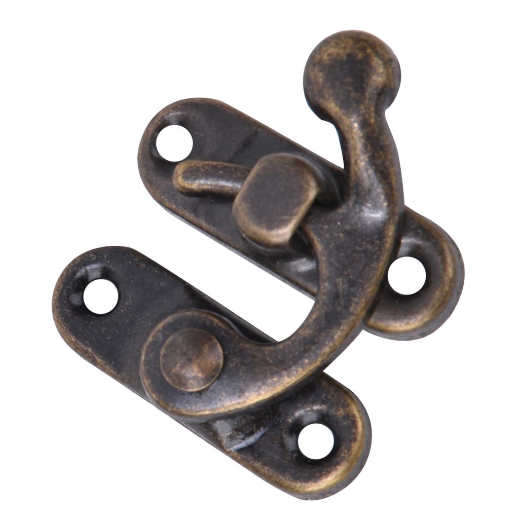 30 Pcs Hasp Hook Retro Style Iron Latch Hook Hasp for Jewelry Gift Boxes 3.2 X 2.8cm