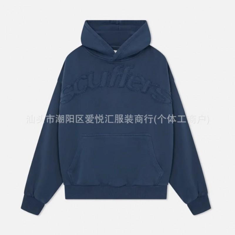 Felpa con cappuccio oversize da uomo con stampa digitale Streetwear Pullover casual per adolescenti